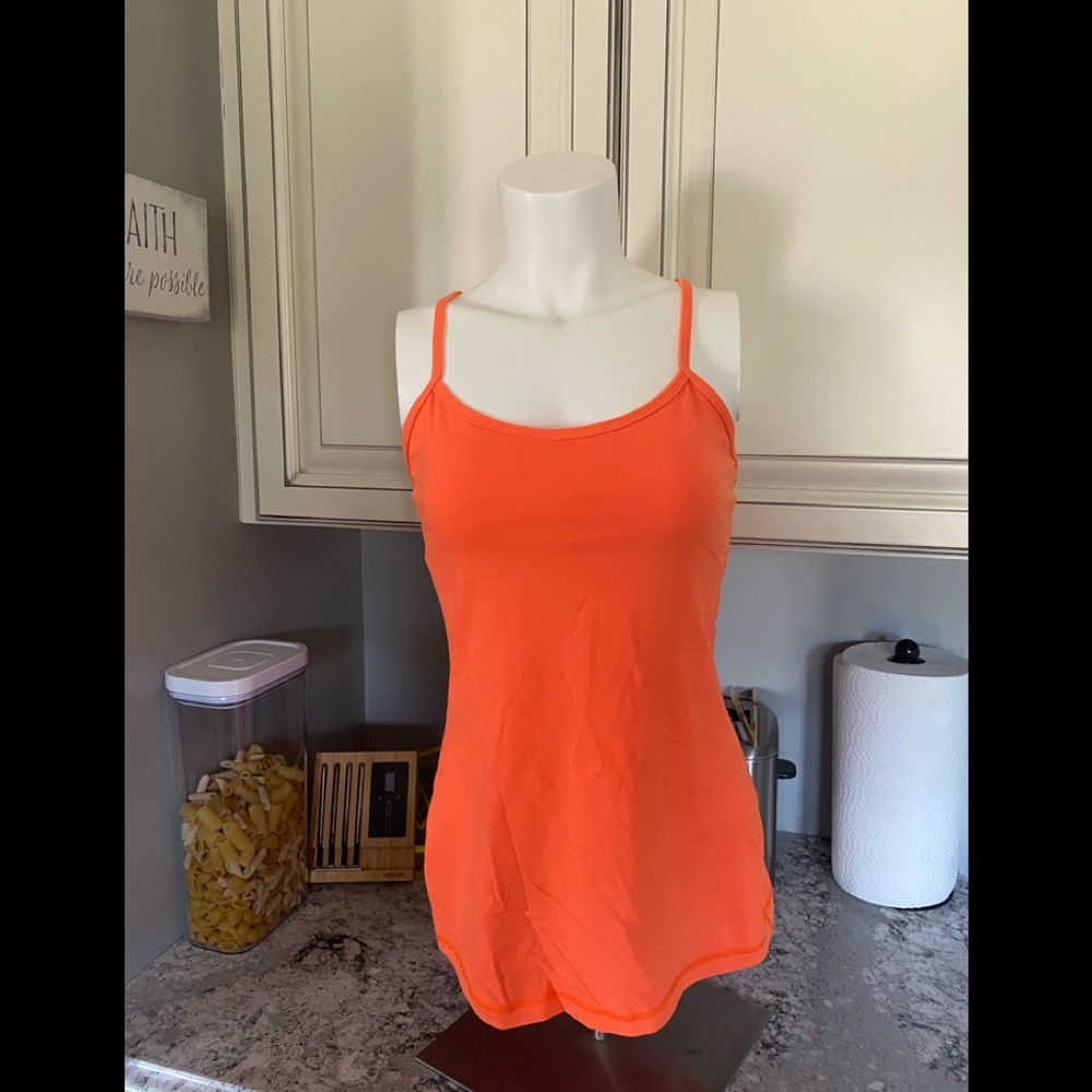 Bright orange Lululemon racer back